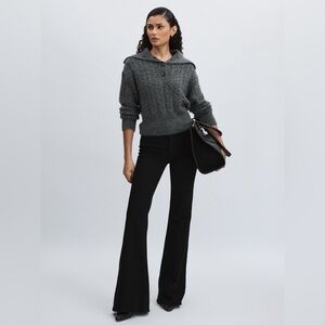 PAIGE Black Flare & Wide Leg Jeans